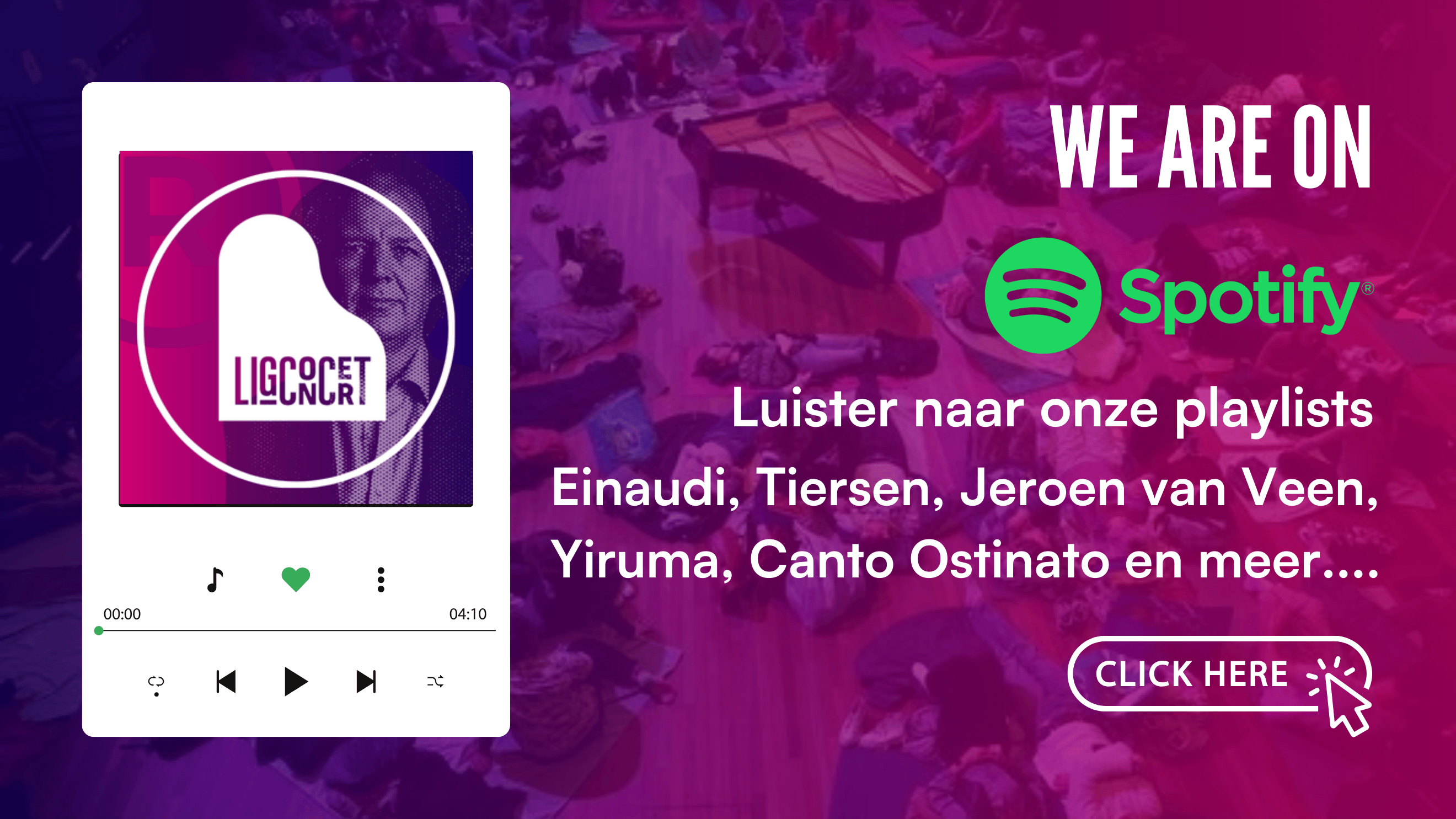 Luister via ons Spotifykanaal naar alle muziek van Ligconvert (1)